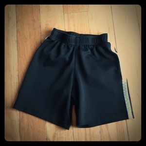 Black shorts with white stripe